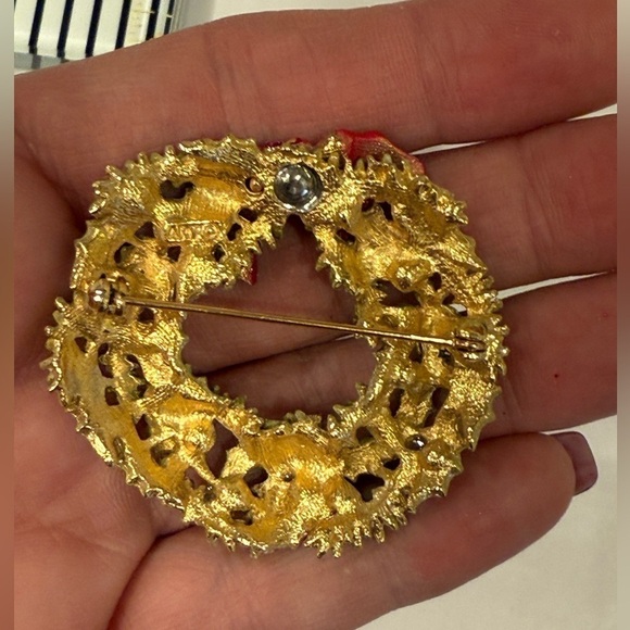 ART Arthur Pepper Vintage Christmas wreath brooch - Picture 3 of 6
